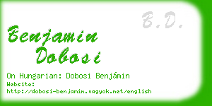 benjamin dobosi business card